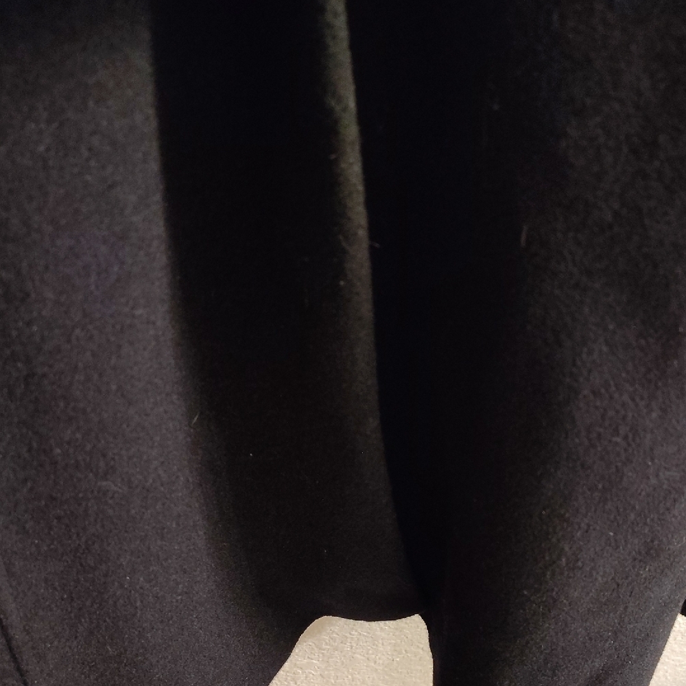 Donny Brook Elegant Black Overcoat Duster Maxi Hoodie Plus Size 16 Coat HMBC - Picture 5 of 16